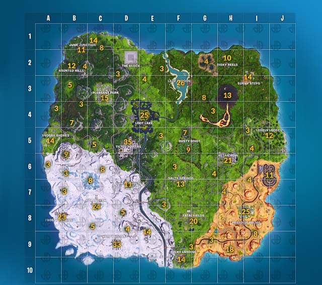 Fortnite Chest Map