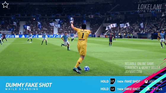 FIFA 19 Tutorial Skill Moves Dummy fake shot(while standing)