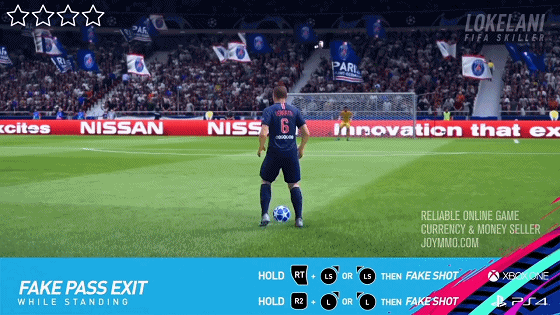 FIFA 19 4 Star Skill Moves Fake Pass Exit