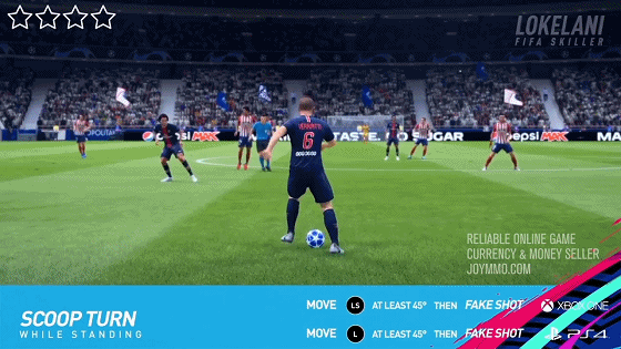 FIFA 19 4 Star Skill Moves Scoop Turn (while standing)