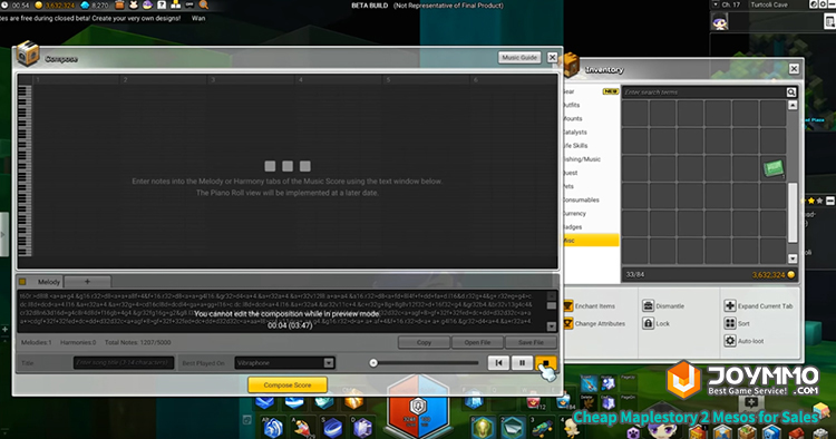 How to make your own music in MapleStory 2?