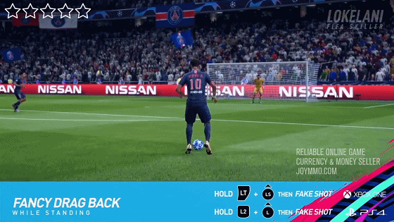 FIFA 19 Five Star Skill Moves Fancy Drag Back (while standing)