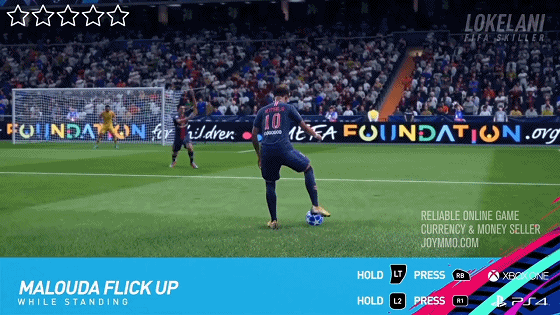 FIFA 19 Five Star Skill Moves Malouda Flick Up (while standing)