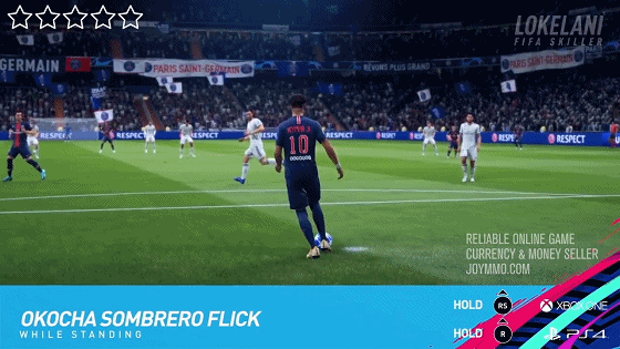 FIFA 19 Five Star Skill Moves Okocha Sombrero Flick (while standing)