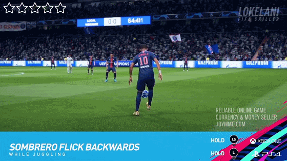 FIFA 19 Five Star Skill Moves Sombrero Flick Backwards (while juggling)