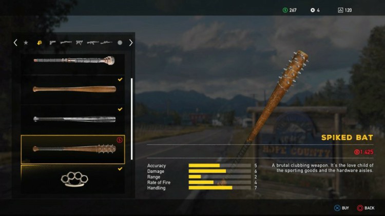 Far Cry 5 Weapons List - Unlockable Melee - Spiked Bat
