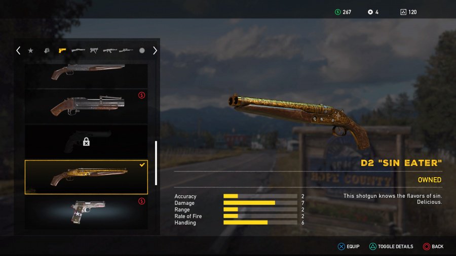 Far Cry 5 Weapons List - Unlockable Sidearms - D2 Sin Eater