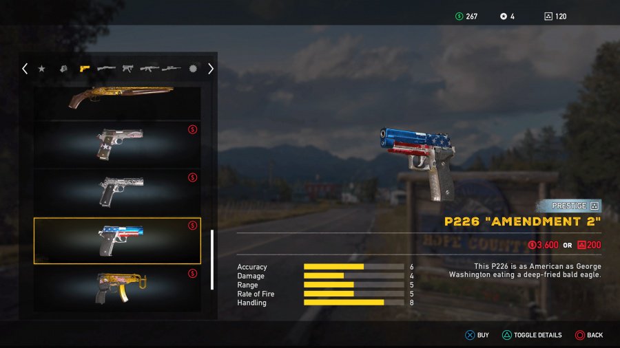 Far Cry 5 Weapons List - Unlockable Sidearms - P226 Amendment 2