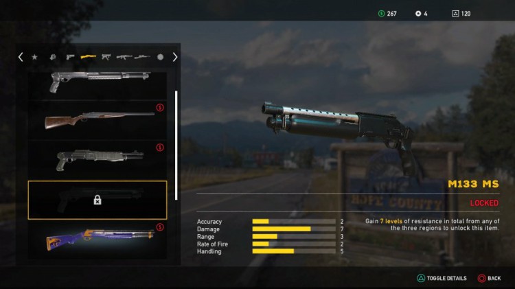 Far Cry 5 Weapons List - Unlockable Shotguns - M133 MS