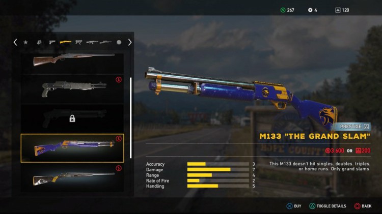 Far Cry 5 Weapons List - Unlockable Shotguns - M133 "The Grand Slam"