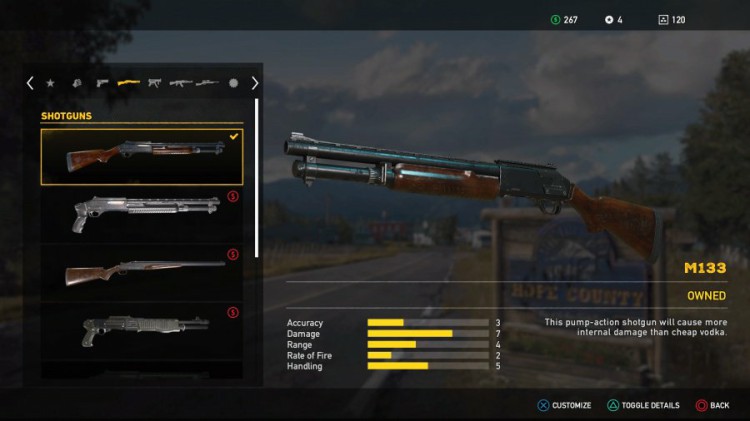 Far Cry 5 Weapons List - Unlockable Shotguns - M133