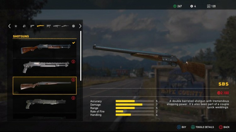 Far Cry 5 Weapons List - Unlockable Shotguns - SBS