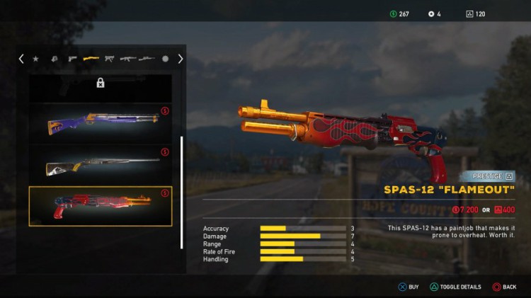 Far Cry 5 Weapons List - Unlockable Shotguns - SPAS-12 Flameout