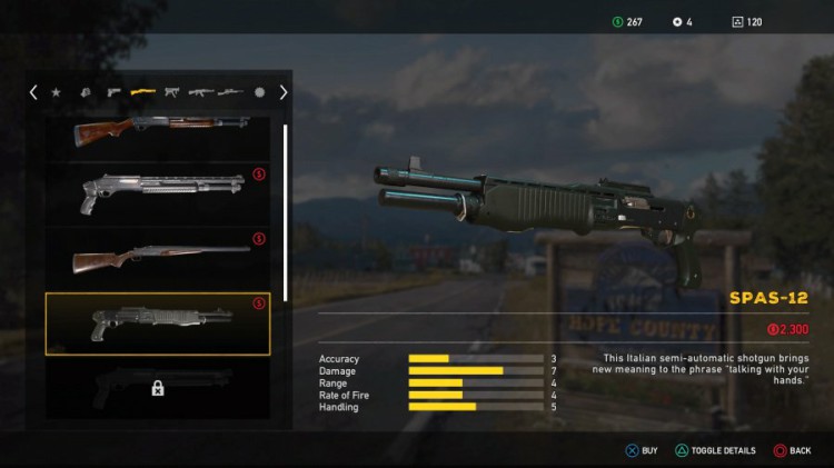 Far Cry 5 Weapons List - Unlockable Shotguns - SPAS-12