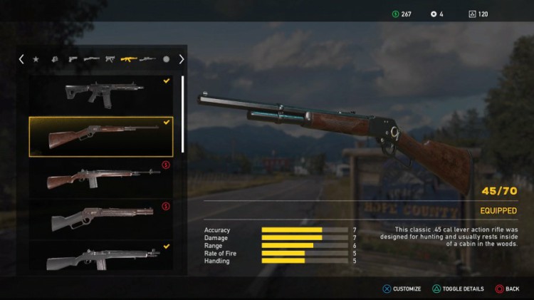 Far Cry 5 Weapons List - Unlockable Rifles - 45/70