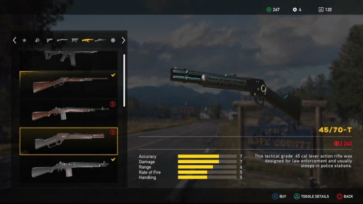 Far Cry 5 Weapons List - Unlockable Rifles - 45/70-T