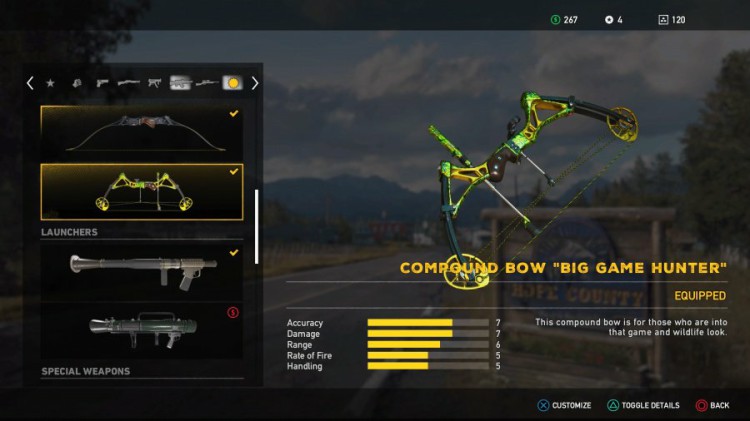 Far Cry 5 Guide: Far Cry 5 Weapons List - All Unlockable Compound Bow Big Game Hunter